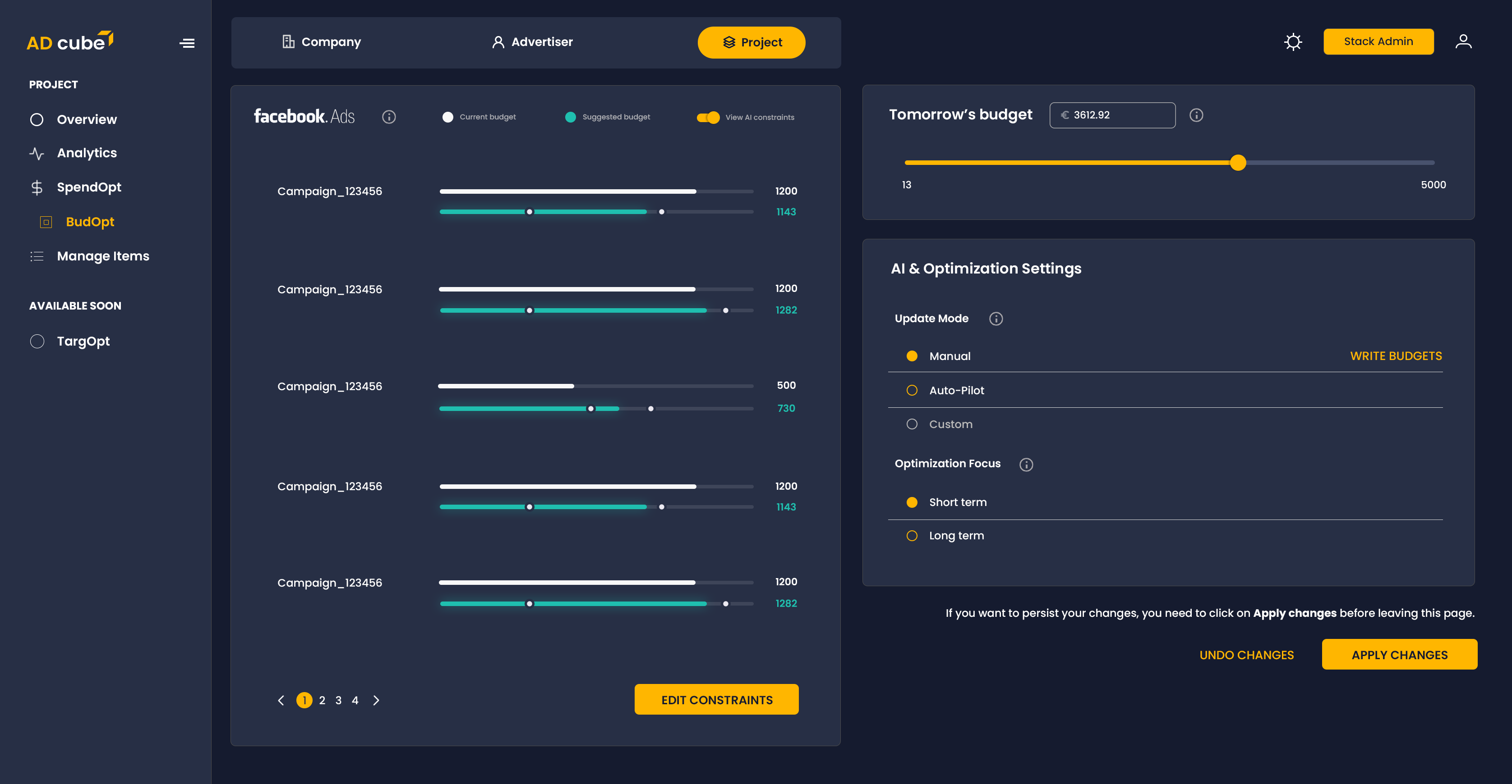 screenshot of AD cube